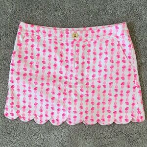 Lilly Pulitzer Collette Skort, Neon Pink Pineapple Pattern